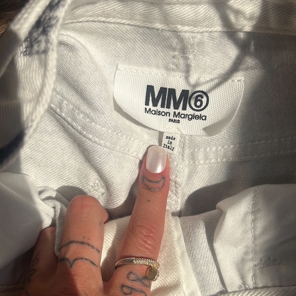 MM6 by Margiela Printed Wide Leg Jeans - Picture 4 of 5